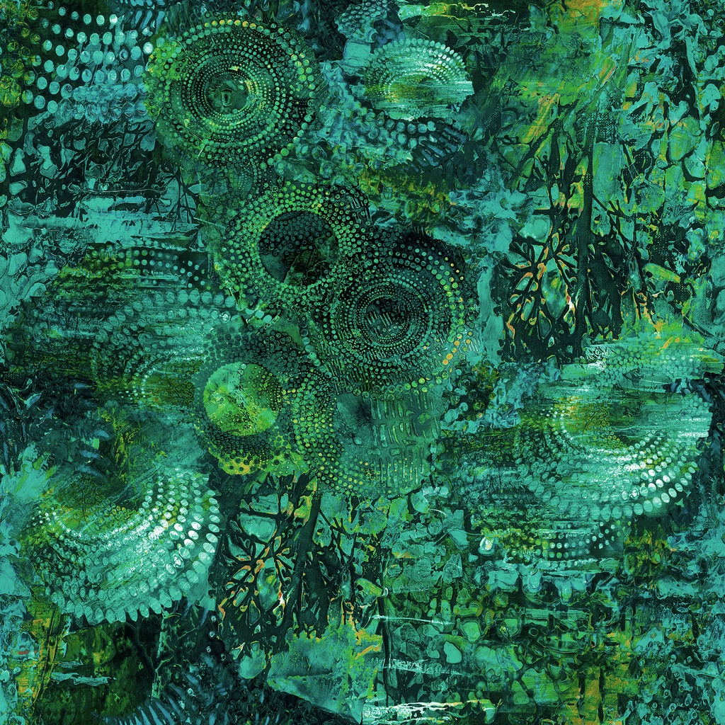 108” Wide Concentric Turquoise 3 Yard Cut