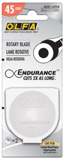 Olfa RB45H-2 Endurance Rotary Blade 45MM, Pack of 2