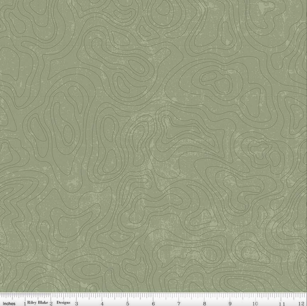 National Parks Topographic Green