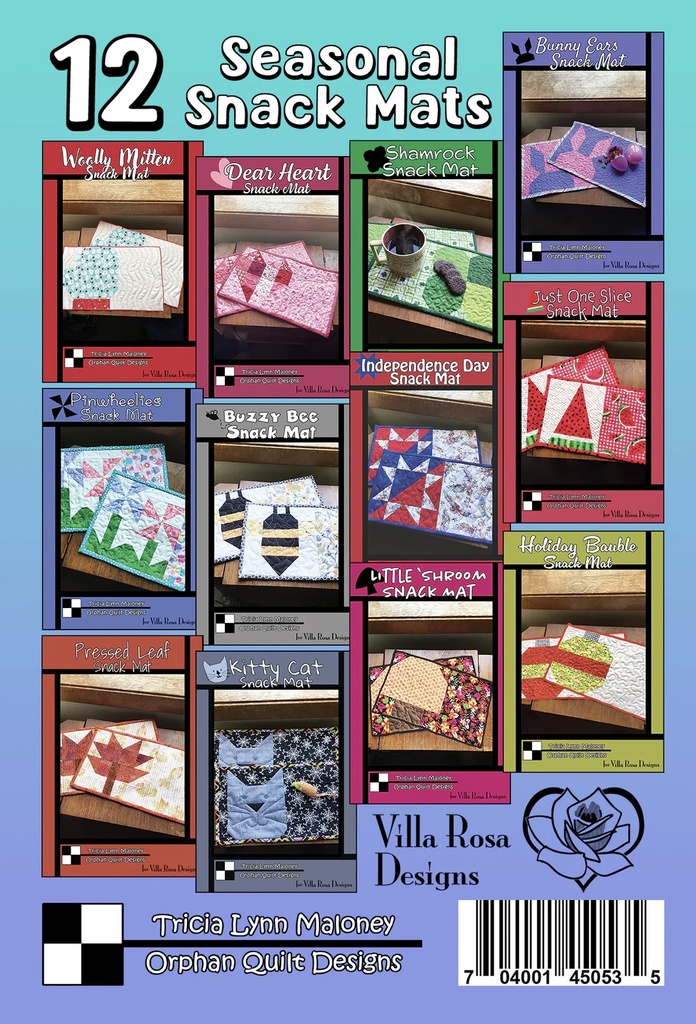 12 Seasonal Snack Mats Pattern - Villa Rosa