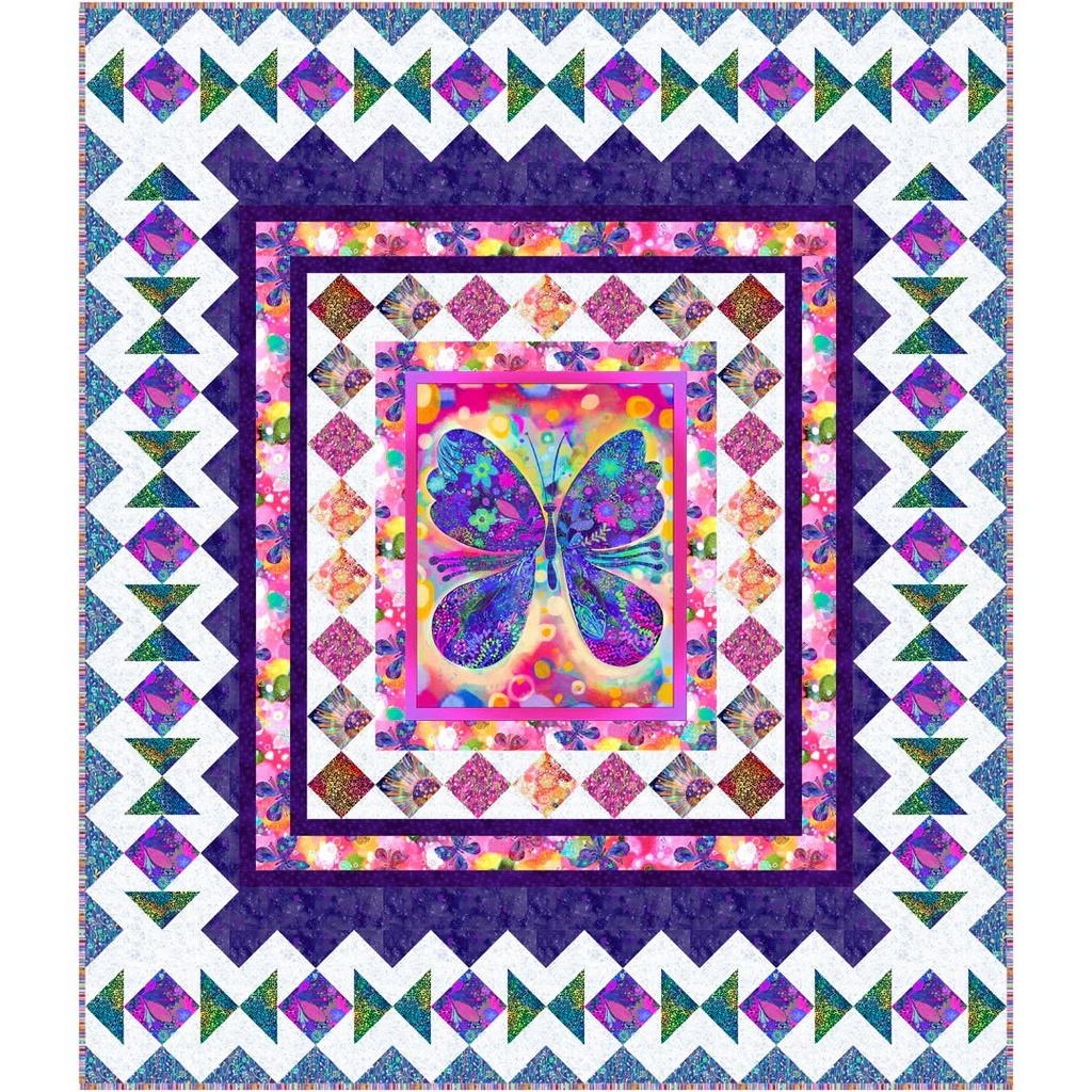 Color Burst - Butterfly Lap Quilt