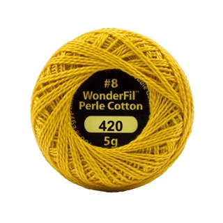 Eleganza 8wt 5-Gram Solid Perle Cotton Ball 42yd Polished Amber