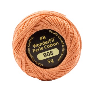 Eleganza 8wt 5-Gram Solid Perle Cotton Ball 42yd Grapefruit