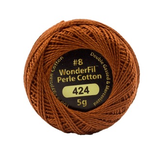 Eleganza 8wt 5-Gram Solid Perle Cotton Ball 42yd Tawny Owl
