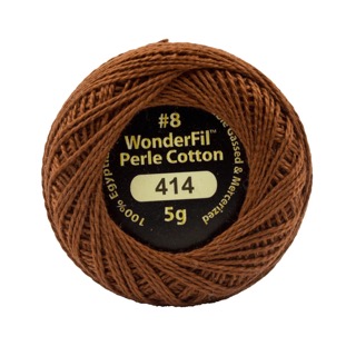 Eleganza 8wt 5-Gram Solid Perle Cotton Ball 42yd Saddle Brown