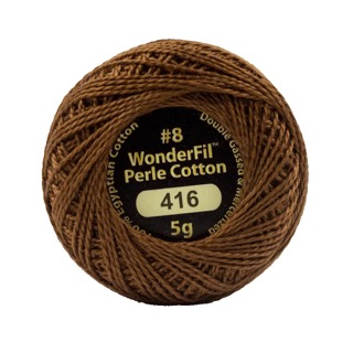 Eleganza 8wt 5-Gram Solid Perle Cotton Ball 42yd Milk Chocolate