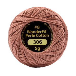 Eleganza 8wt 5-Gram Solid Perle Cotton Ball 42yd Rosy Tan