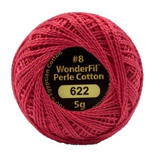 Eleganza 8wt 5-Gram Solid Perle Cotton Ball 42yd Bright Lipstick