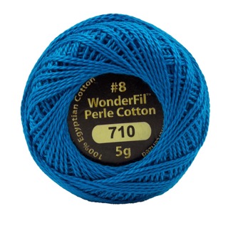 Eleganza 8wt 5-Gram Solid Perle Cotton Ball 42yd Bottle Blue