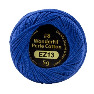 Eleganza 8wt 5-Gram Solid Perle Cotton Ball 42yd Royal Blue