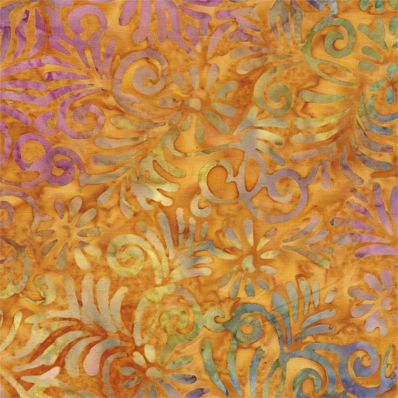 Batik Cotton Candy Orange Multi Fern