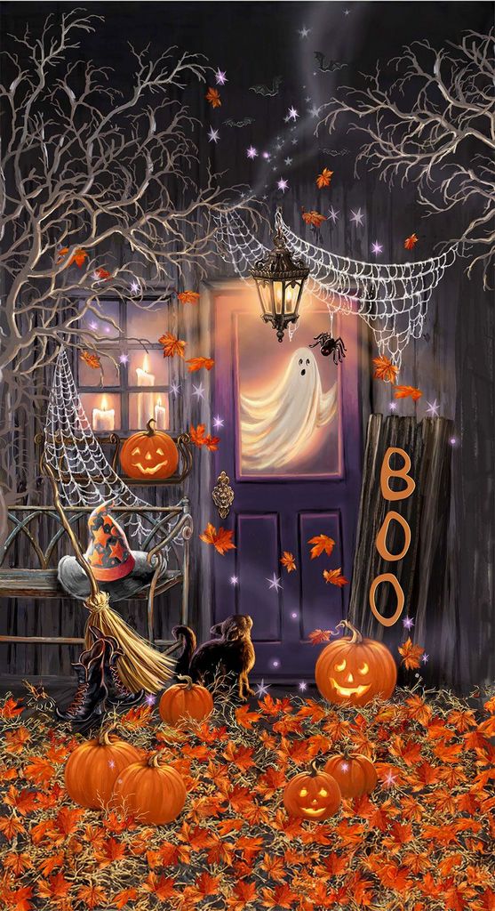 Fright Night Haunted House Panel 24"