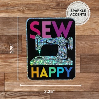 Sew Happy Sticker