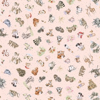 Together is Better Tossed Animals Pale Pink