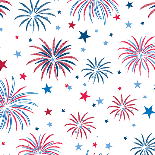 Celebrate the USA Patriotic Fireworks White