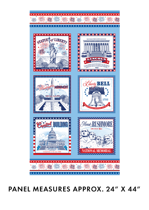 Celebrate the USA Panel Blue 24"