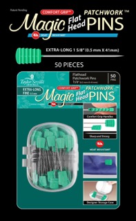 Magic Pins Flathead Patchwork Extra Long 50pc
