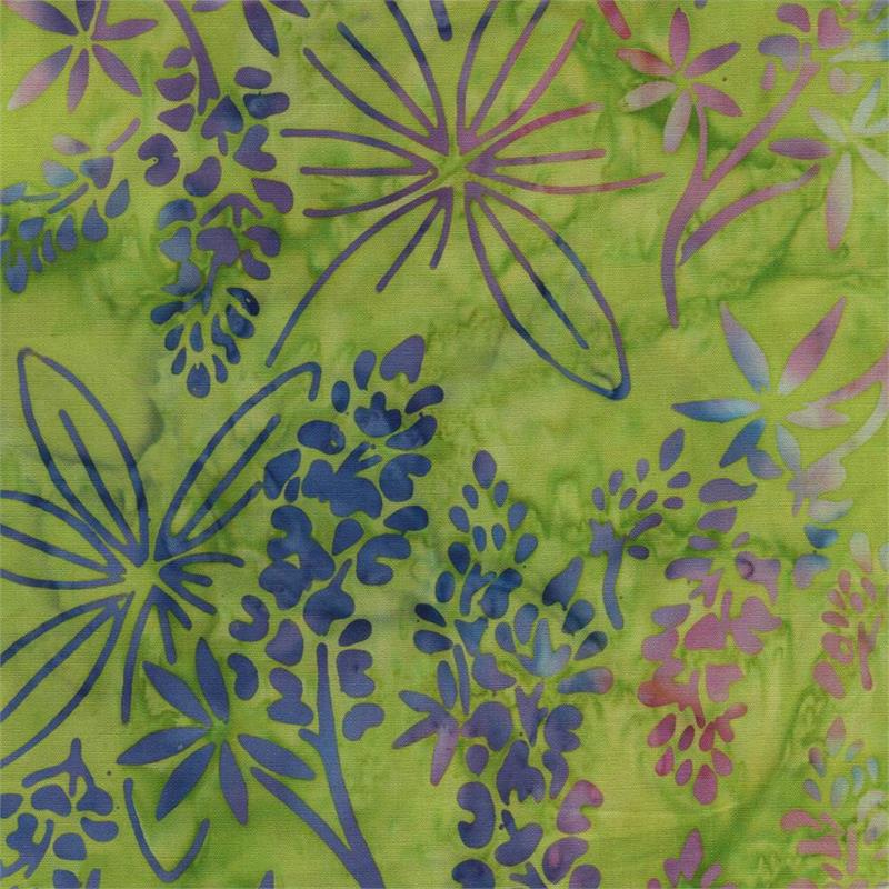 Wild for Wildflowers Batik Foliage Green