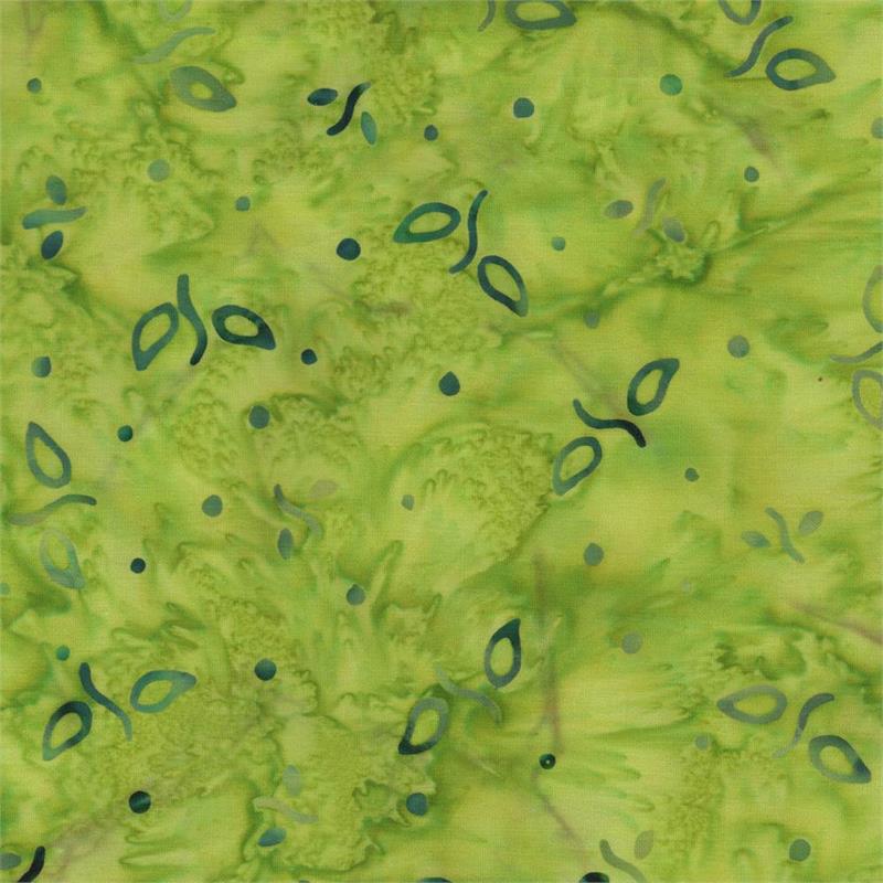 Wild for Wildflowers Batik Sprouts Green