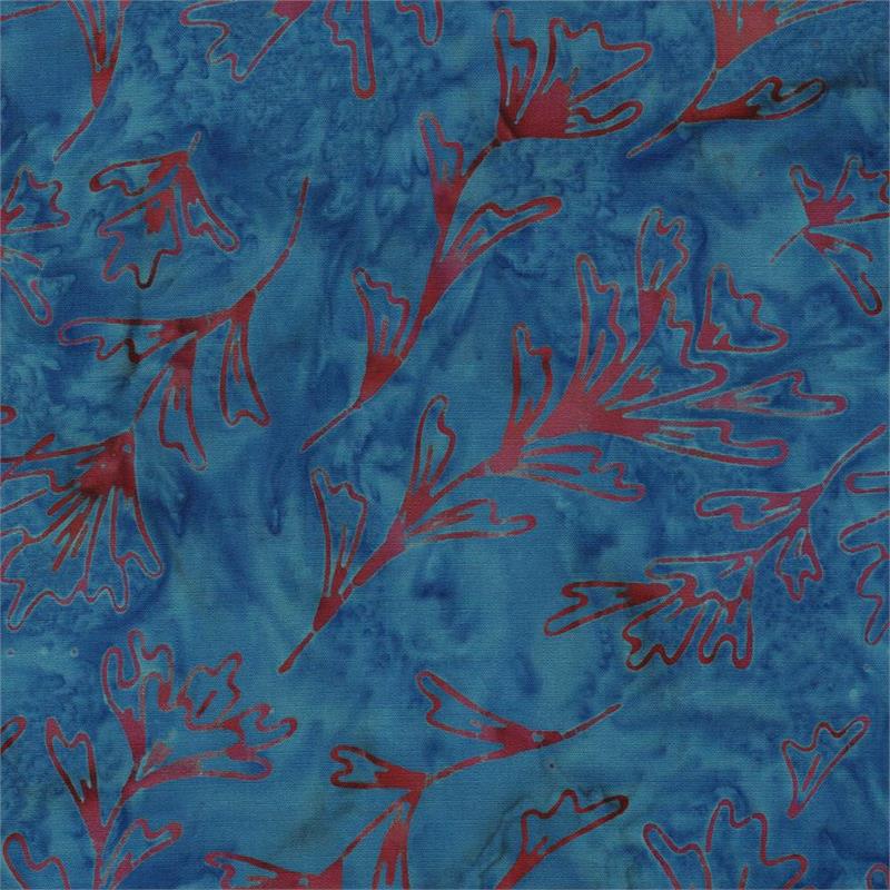Wild for Wildflowers Batik Branch Blue