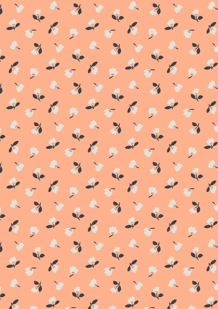 Folk Floral Little Flowers on Peach