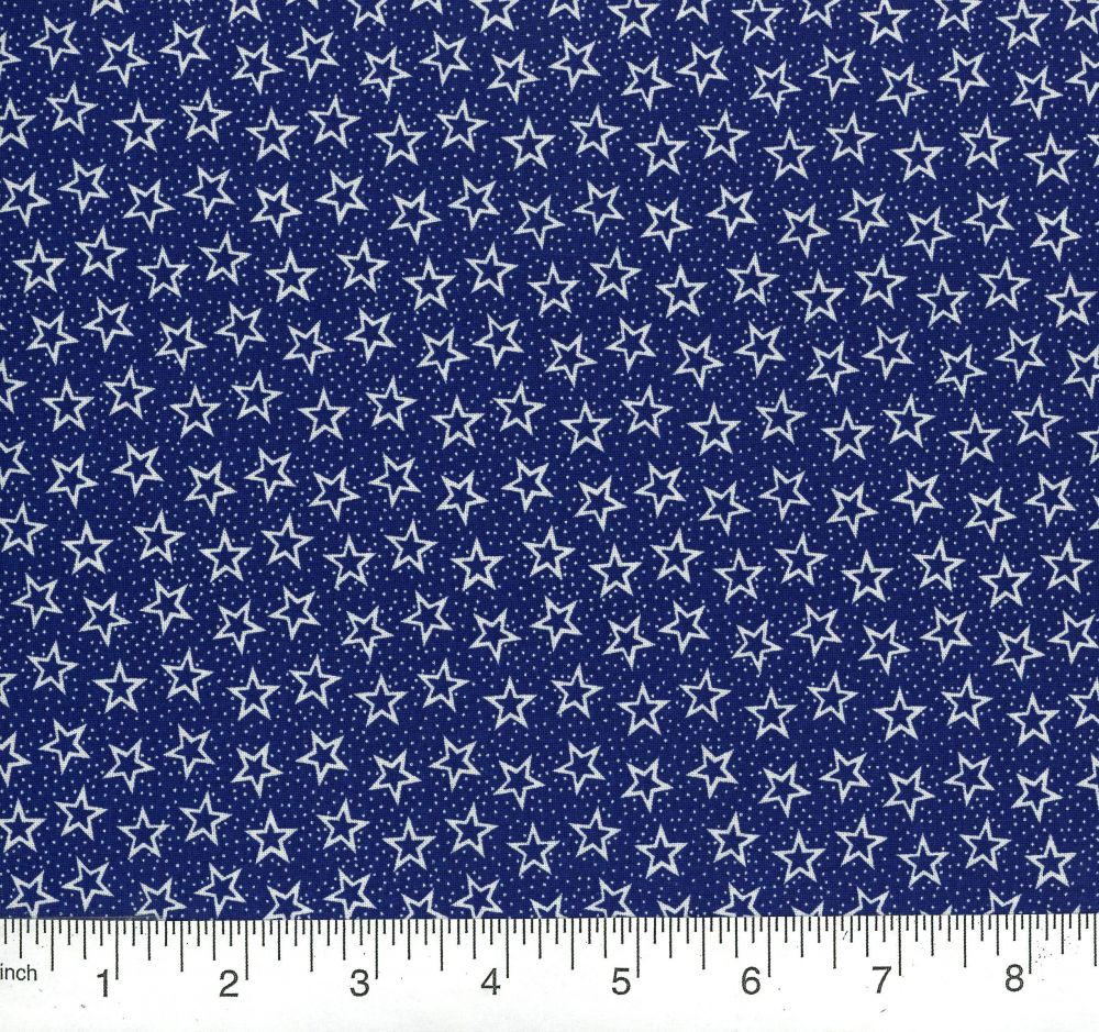 Patriotic Stars Outlines White