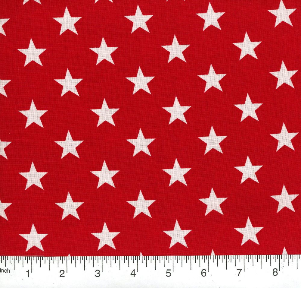 Patriotic Stars Red and White