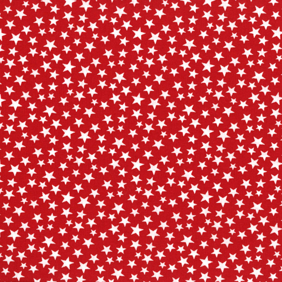 Patriotic Stars Mini Red and White