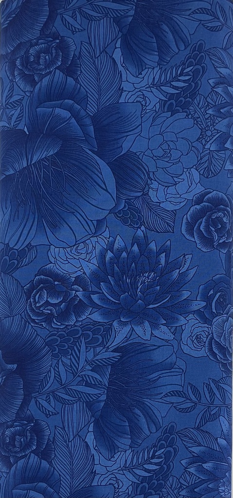 Dark Blue Large Floral from Japan