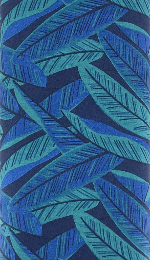 Teal and Blue Oversized Leaves from Japan