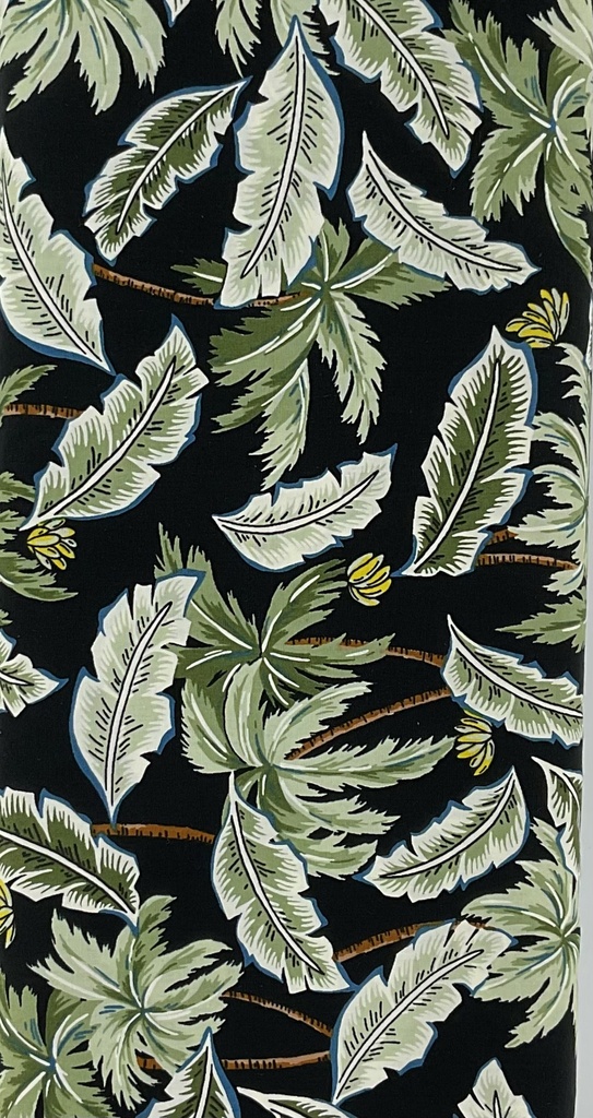 Tropical Leaves on Black from Japan