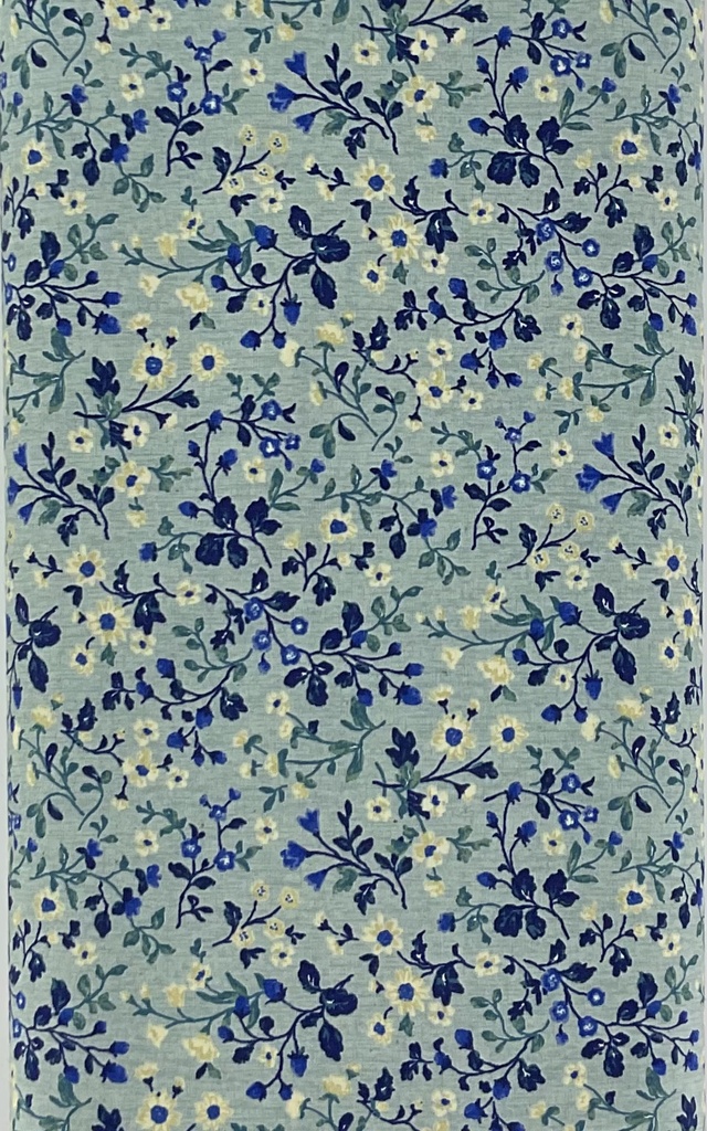 White Flowers on Blue from Japan