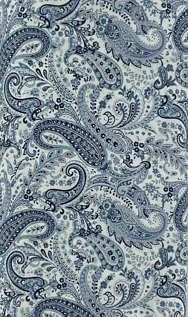 Blue Paisley on Ivory from Japan