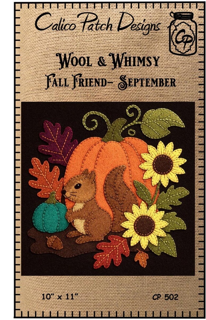 Wool & Whimsy Fall Friend September Wall Hang Pattern