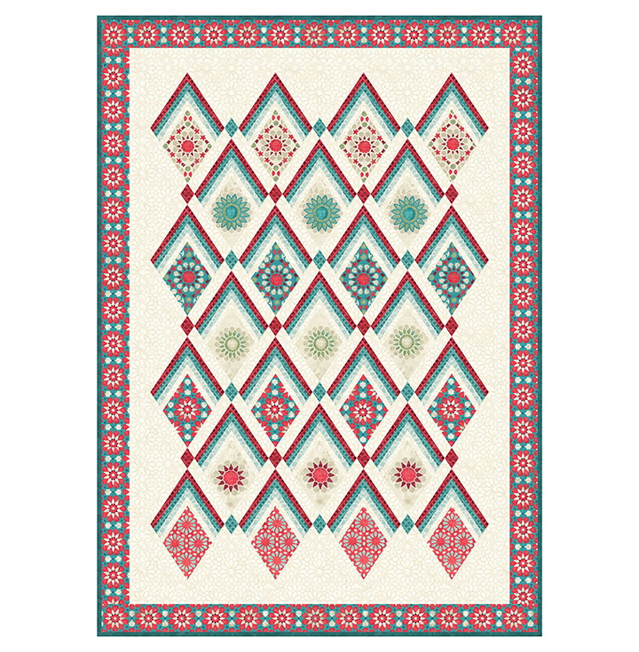 Diamond Panes in Boho Bliss Quilt Kit (48"x67")