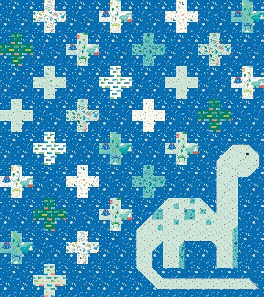 Brave Your Way Swiss Cretaceous Quilt Kit (48'x54")