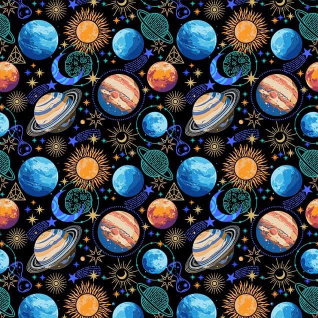 Constellation Dreams Parade of Planets Black