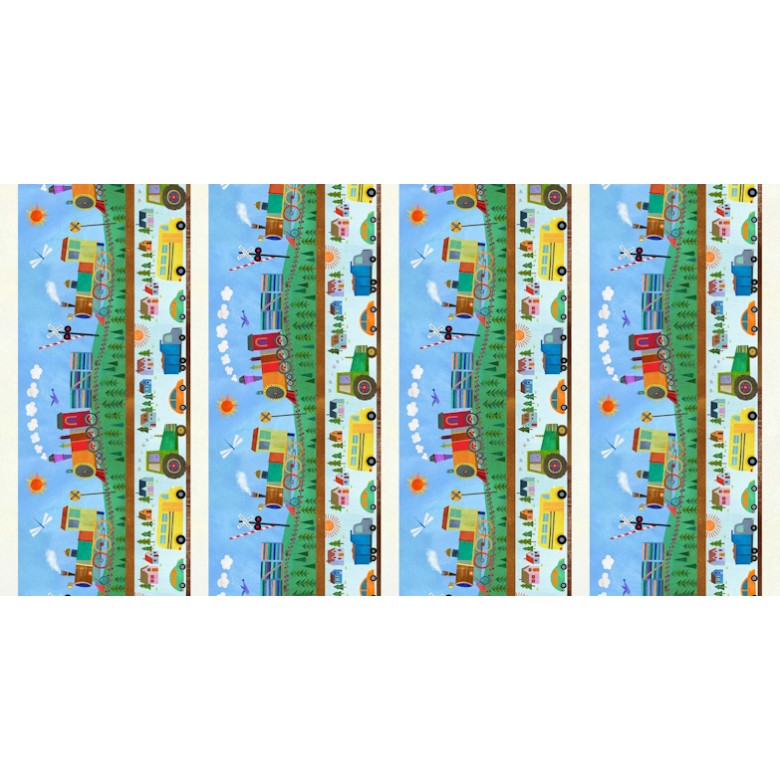 Little Locomotives Steam and Whistle Stripe