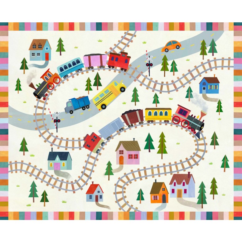 Little Locomotives Railway Parade Panel 36"