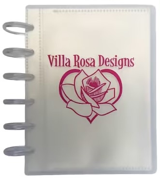 Discbound Storage Binder Clear with Villa Rosa Logo