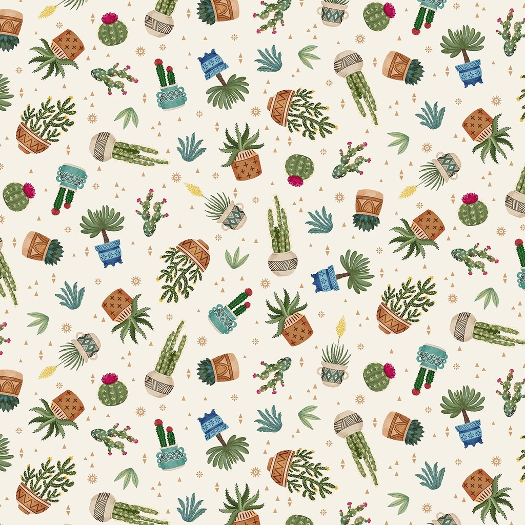 Adobe Canyon Cactus Plants Cream