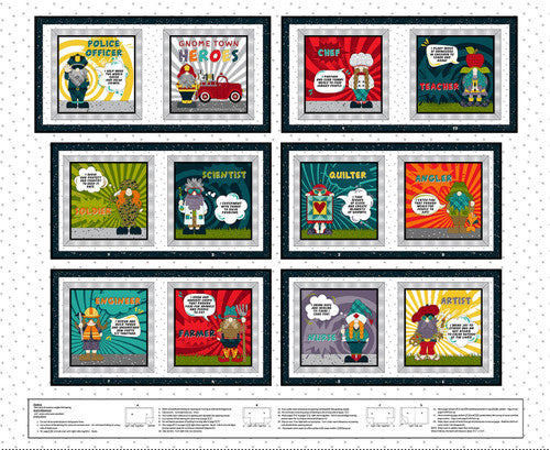 Gnome Town Hero Book Panel 36" White