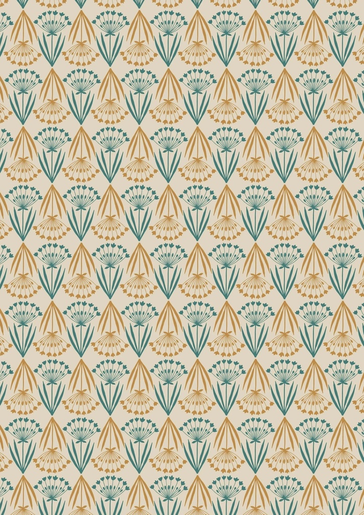 Mojolica Floral Stems Dark Cream