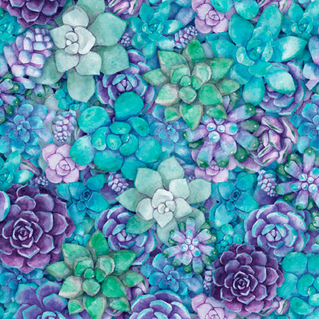 Minky Prints Mixed Succulents