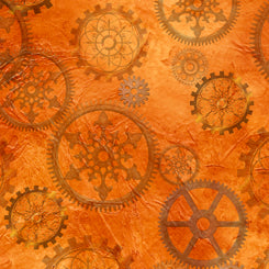 Aquatic Steam Punkery Gears Orange