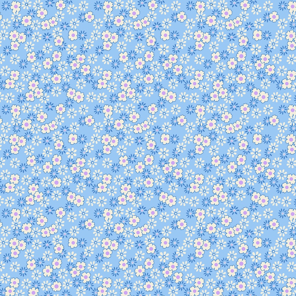 Nana Mae 6 Blue Tiny Daisies