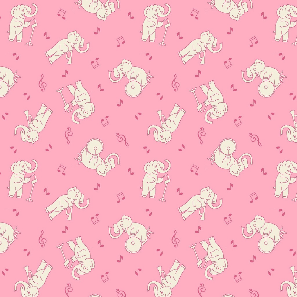 Nana Mae 6 Pink Musical Elephants
