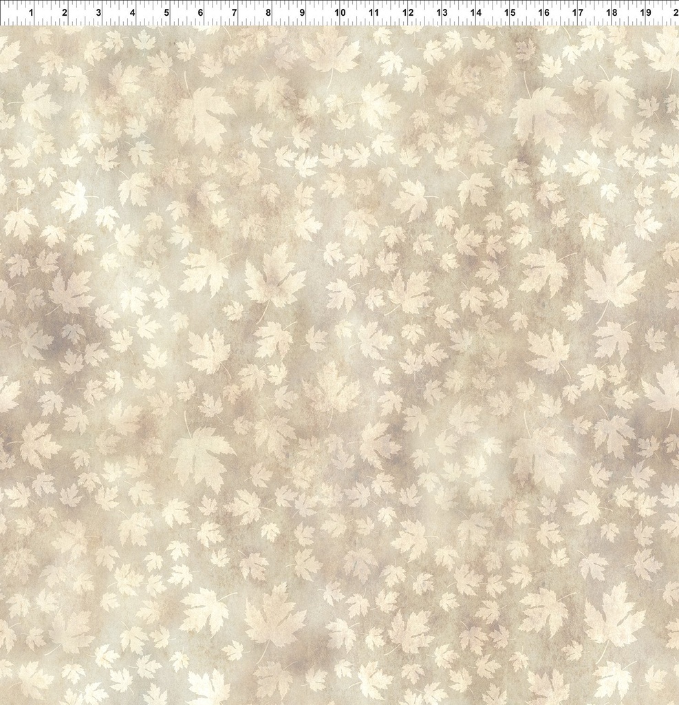 SALE-Reflections of Autumn Cream Leaf Tonal