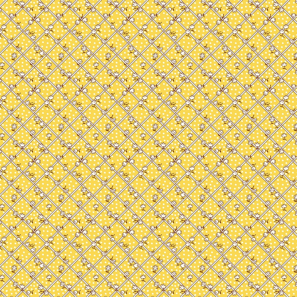 Storybook '22 Yellow Tulips on Plaid