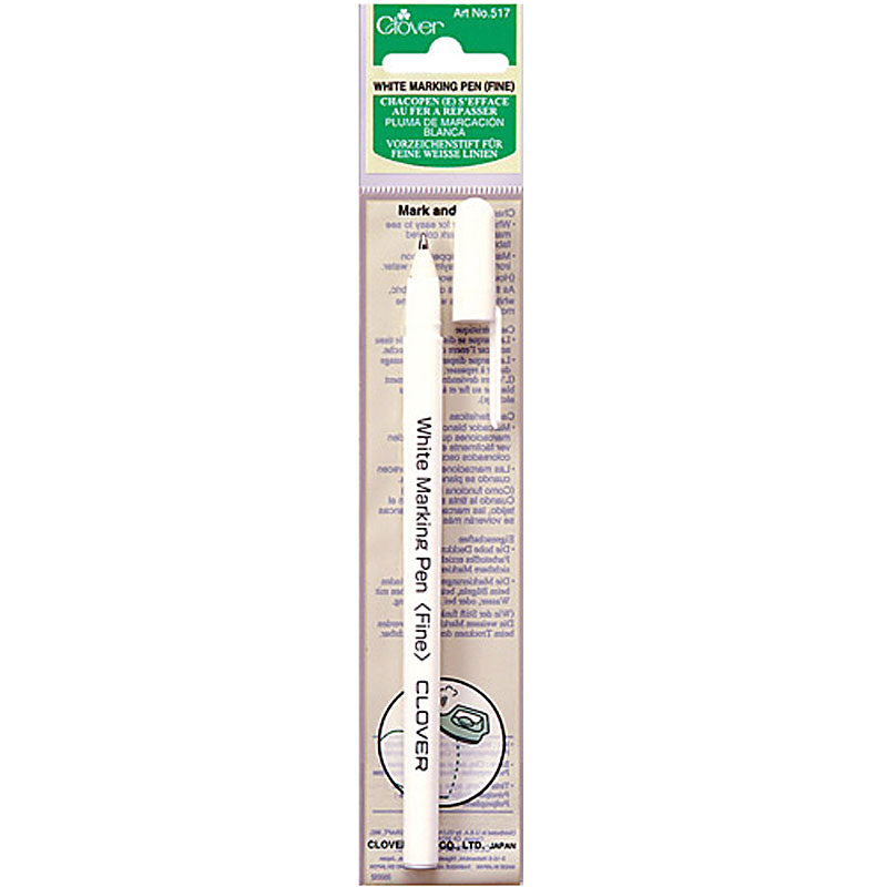 Water Soluble or Iron Off Marking Pen White